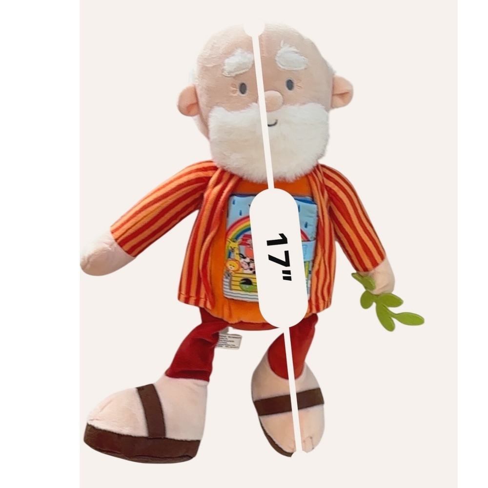 DEMDACO Noah's Ark Plush Noah Puppet Soft Story Book 17" Christian Bible Toy - Picture 5 of 5